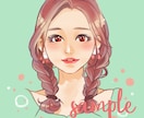 ガーリーテイスト★アイコンイラストお描きします 大人かわいい女子イラストを製作！ イメージ3
