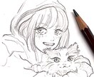 最短1日納品◎鉛筆でお好みの女の子イラスト描きます エモい！可愛い！SNSアイコンにいかがですか？修正無制限◎ イメージ7