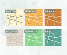 カラバリ豊富！シンプルでお洒落な英字地図作成します お好きなカラーで作成可能！HPや名刺に馴染むデザインで。 イメージ5