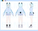 Vtuber用立ち絵・三面図描きます 商用利用料・キャラデザ料込！こだわりのデザインで制作します！ イメージ4