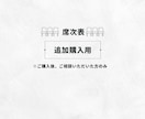 オリジナル席次表作成⌇追加購入用になります クローズ後の追加お支払い専用です イメージ1