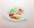 温かみのあるメニューブックをお作りします 水彩や色鉛筆を使った絵本の様なメニューブックをあなたのお店に イメージ2