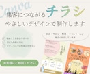 集客につながるチラシやさしいデザインで制作します 初心者も安心。 一緒にイメージを形にしながら制作します。 イメージ1