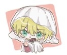 上半身のミニキャラ（デフォルメ）イラストを描きます 背景なし➕簡単な背景ありのイラスト制作をします イメージ3