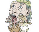 ジャケットやグッズに！/印象的なイラスト描きます 音楽のジャケット、イベントのグッズアートにぜひ！ イメージ1