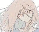 手書き風の透明感ある人物イラストを描きます 線の細い・華奢な人物が得意です！商業利用可 イメージ7
