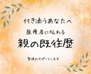 親の既往歴・病歴の整理をサポートします 付き添うあなたへ｜医療者に伝わる医療情報に整えます イメージ1
