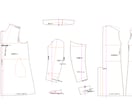 デザイン画や写真から型紙・パターンを作成します 20年のプロ×CAD｜デザイン画から高品質な型紙を作成 イメージ1