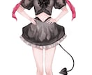 立ち絵イラスト描きます 黒とピンクが似合う小悪魔な女の子 イメージ2