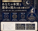 あなた自身を深く知る鑑定をします 星と命式からあなたの「本質」を丁寧に分析します イメージ1