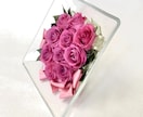 プロポーズの花束　保存　ブーケ　記念の花を残します スクエアガラス　特別な日の花を立体的に保存　ドライ加工 イメージ5