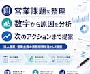 営業課題を分析し改善策を提案します 営業数字と現状から次のアクションまで整理します イメージ1