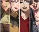 商用利用可能！上半身までの人物イラスト描きます お客様のキャラクターの個性と魅力を引き出します！ イメージ1