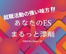 経験豊富な採用のプロがESをまるっと添削します 合格する就職活動／あなたの個性をESで表現／新卒・転職もOK イメージ1
