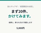 初回限定｜法人テレアポ20件を架電します 現役で架電している営業が、結果と断られ方まで報告します イメージ1