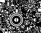 ごちゃごちゃした線画を描きます 大きなモチーフから連想を広げます。 イメージ1