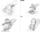 キャラクターデザインの３D化、承ります 実績６００数以上のプロデザイナーが担当いたします。 イメージ2