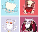 商用利用OK！かわいいモンスターをデザインします SNSや動画サイトのアイコン・ゲーム・TRPG・個人観賞 イメージ1