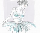 ゆるい雰囲気の女の子を描きます カラー、モノクロ、写真を元にした似顔絵等もOK イメージ7