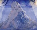 歌ってみたイラストや動画用サムネなど制作します 水彩で可愛く儚い、あなたの青で描きます! イメージ4
