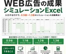 WEB広告のシミュレーションシートを提供します 過去実績を入力し、複数パターンで試算できます イメージ1