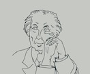 シンプル・おしゃれな線画の似顔絵を手描き致します 手描きの線画でふわっとした独自性を演出します！ビジネスに！ イメージ6