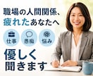 職場の人付き合いや愚痴を整理し、次の一歩を探します 辛い気持ちを紐解き、あなたが納得できる道へ寄り添います イメージ1