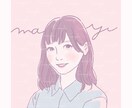 フェミニンなスクエア似顔絵を描きます 家族・恋人・自分へのプレゼントに イメージ3