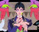 アイコン、個人利用、表紙のイラスト描きます ダークな雰囲気や極彩色のイラスト イメージ3