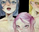 唯一無二の水彩画で女の子を描きます 現役美大生が水彩でサムネ映え間違いナシの絵を描きます！ イメージ3