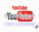 YouTubeの再生回数を増加させます YouTube/再生回数増加/1000〜/収益化/日本指定 イメージ1