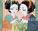 豪華絢爛な和の世界を描きます 伝統にポップを添えて。令和の艶を描く一枚です イメージ3