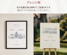 結婚式ウェルカムボード✿ 式場のスケッチを描きます 式場を【スケッチ】にして世界に一枚の記念に✎【お任せOK】 イメージ7