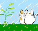 絵本風のかわいい猫イラストを描きます 個性的なネコのイラストをデザイン！リメイク品に転写可能！ イメージ7