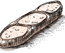 パンを中心にフード全般、線描きイラスト描きます 食材や調理器具等も臨機応変に対応いたします！ イメージ4