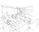 インテリアのラブ絵を描きます 色付けはありませんがインテリアのラフ絵を描かせて頂きます イメージ4
