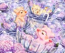 ボリューミーできらっと華やかな一枚絵お描きします あなたに刺され！美大卒イラストレーター渾身の1枚お届けします イメージ7