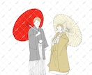 シンプル線画イラスト作成します 【ウェディング等】シンプルな線画イラストお作りします イメージ2