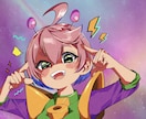 パッと目を引く！かわいいSNSアイコン制作します アニメのように表情豊に、ビビッドカラーで可愛く仕上げます！ イメージ2