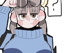 変わった絵柄のsns用のイラスト作成承ります ちょっと癖のある目を引くイラストを描きます イメージ3