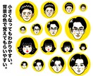 商用利用OK！似てて可愛い似顔絵アイコン描きます 小さくなっても見やすい顔だけアイコン イメージ2