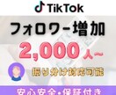 TikTokフォロワー2,000人～増やします TikTokフォロワー宣伝・拡散！フォロワー増加確実！ イメージ1