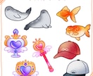 かわいい水彩風のカットイラストを制作します 商用利用OK！メニュー表・パッケージ・動画コンテンツなどに イメージ7