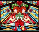背景ありステンドグラス風イラストを描きます 貴方のイメージを幻想的なステンドグラス風に イメージ8