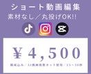 素材なし丸投げOK｜AIショート動画編集します 15〜30秒／構成込みで安心制作 イメージ1