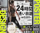 ココナラ実績2000件プロがポスター制作いたします インパクト重視からビジュアル重視の美しいデザインまで イメージ1