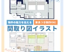 予約率UP！物件の魅力を伝える間取り図作ります 【不動産・民泊・シェアハウス・ホテル】家具付きで制作します！ イメージ1