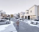 リアルな外観パースを制作します コーディネート提案、建売住宅最適 イメージ7