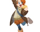 柔らかい雰囲気のイラスト描きます デフォルメ寄りの輪郭線がないイラストをお求めの方にオススメ! イメージ1