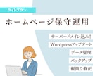 お得な【ライトプラン】12カ月分HP保守運用します サーバードメイン込みでお得！サイト管理はお任せください！ イメージ1